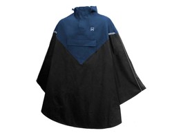 Poncho Marineblauw/Zwart