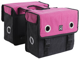 Double Canvas Bag 30L - Pink / Black